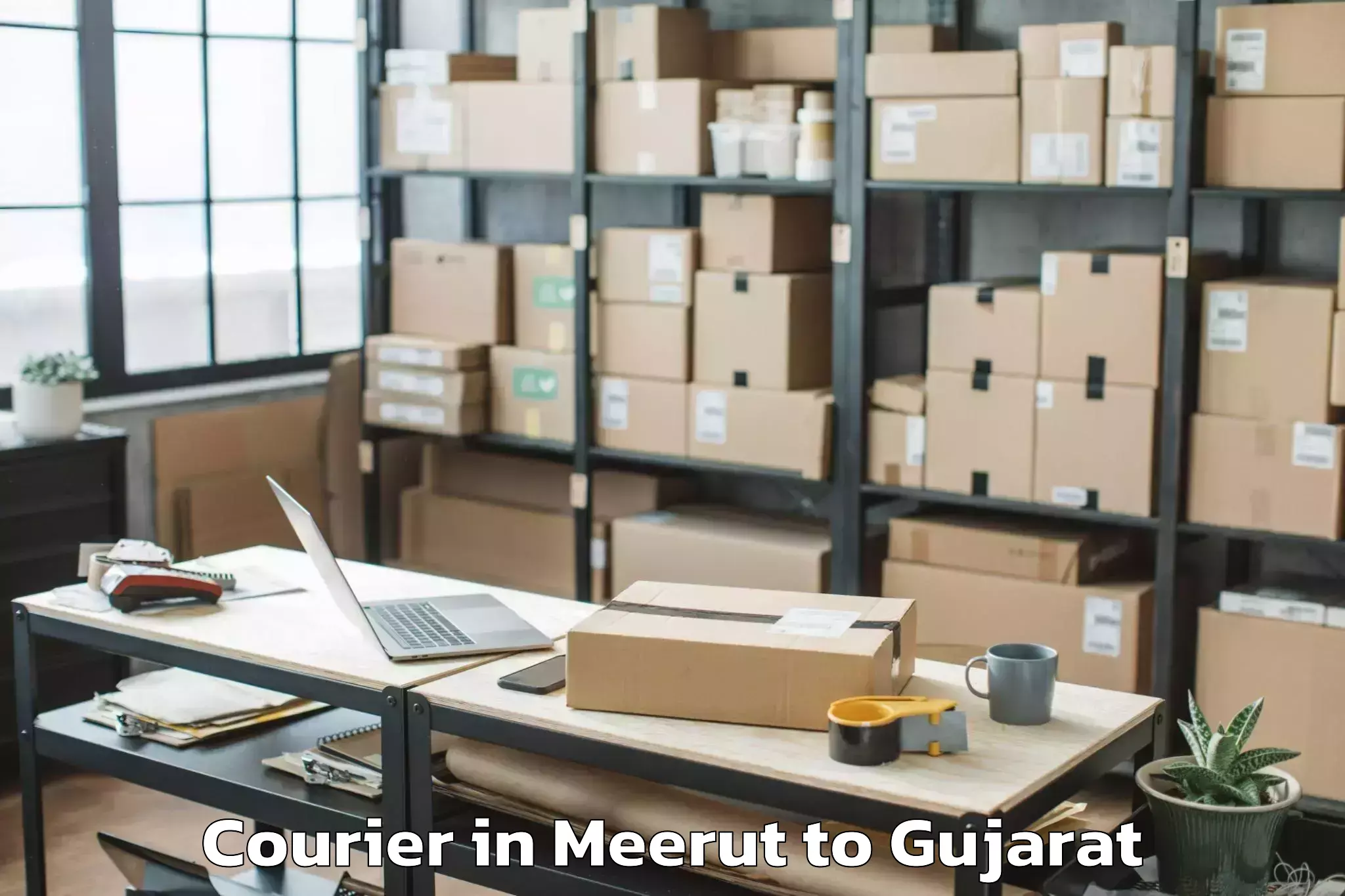 Expert Meerut to Navrangpura Courier